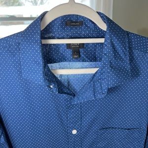 J. Crew 120’s 2 Ply Ludlow Navy Long Sleeve Button Down Shirt